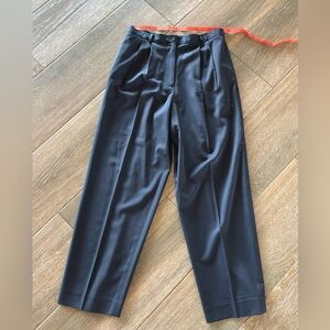 Talbots women's wool pleat front straight leg  black dress pants size 10 Petite